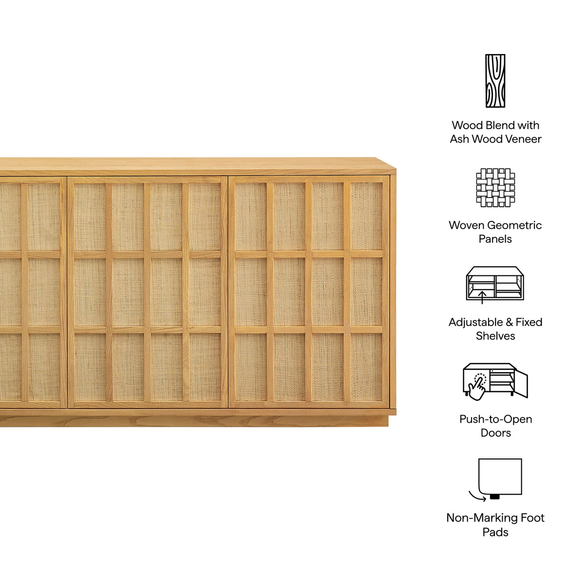 Aiko 76 Inch Japandi Sideboard