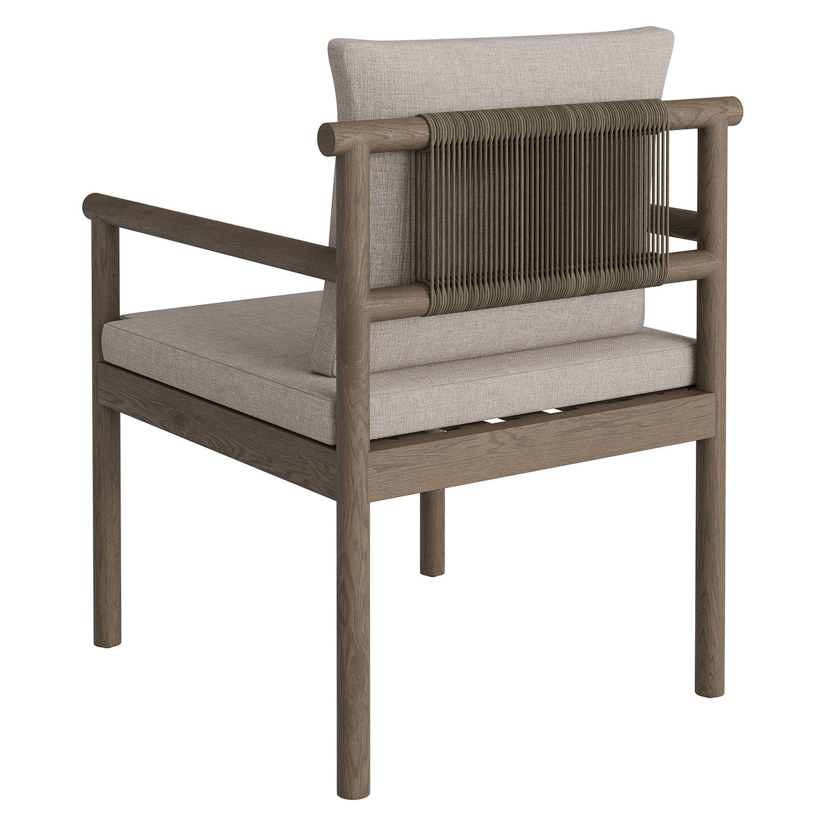 Eleni Outdoor Patio Teak Wood Rope Dining Chair