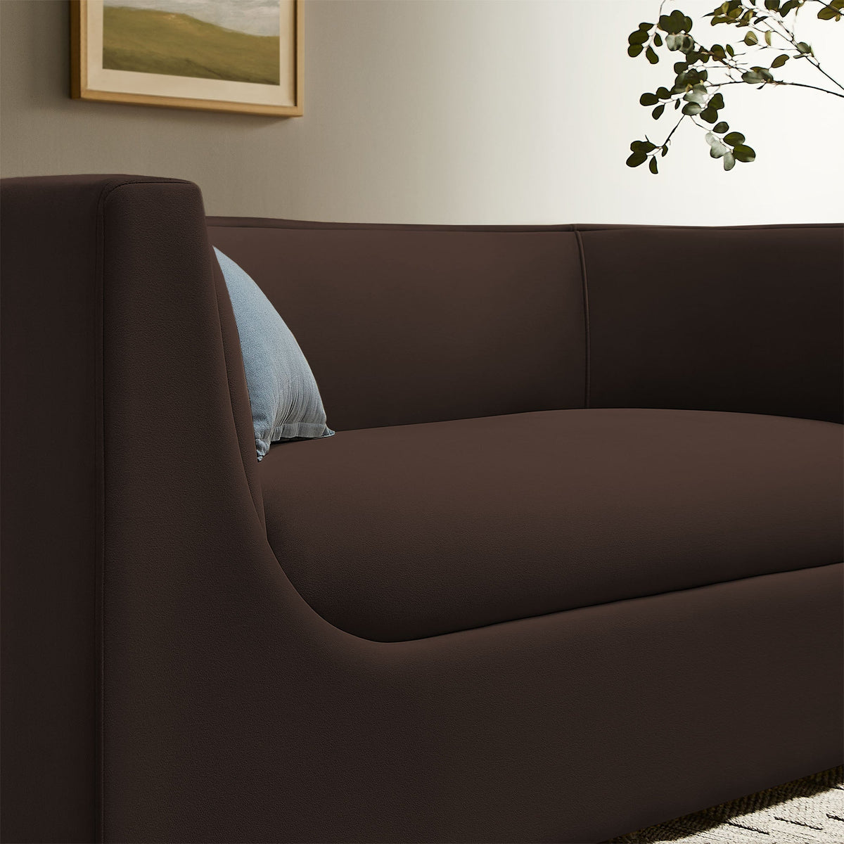 Hilda 67" Curved Back Performance Velvet Loveseat
