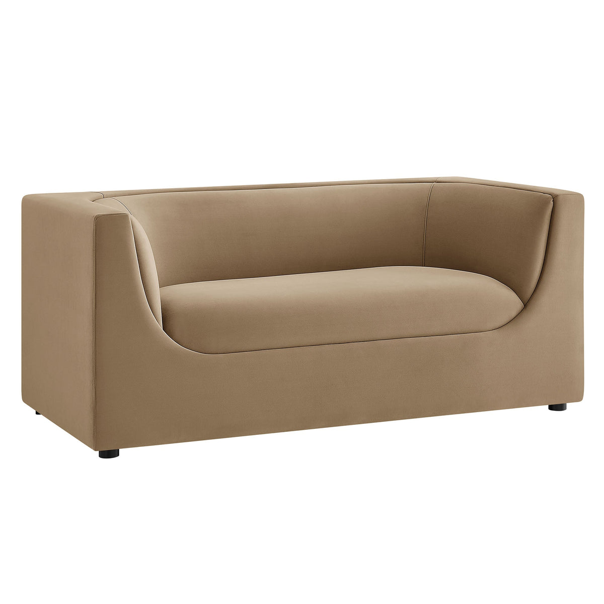 Hilda 67" Curved Back Performance Velvet Loveseat
