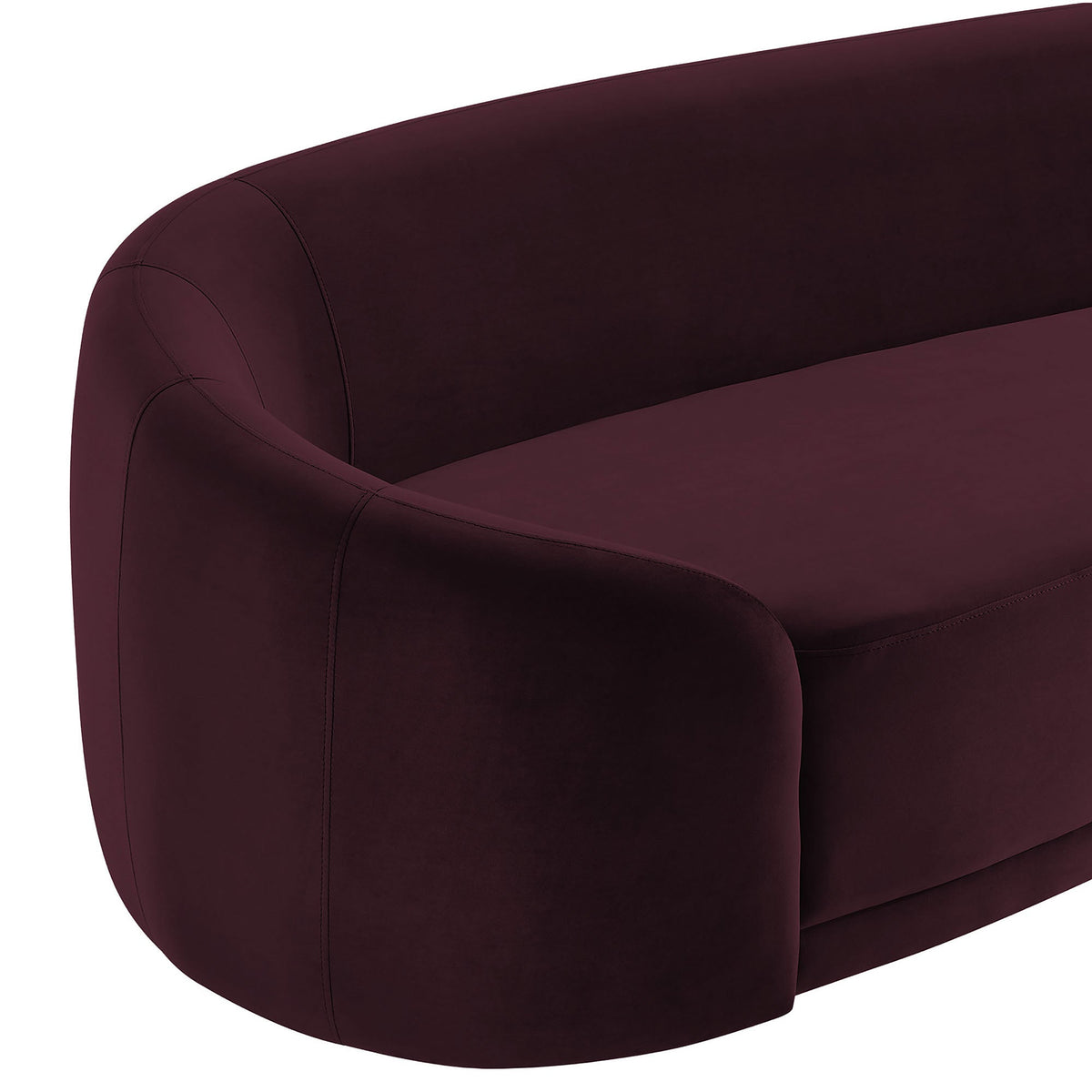 Contessa Curved Performance Velvet Sofa