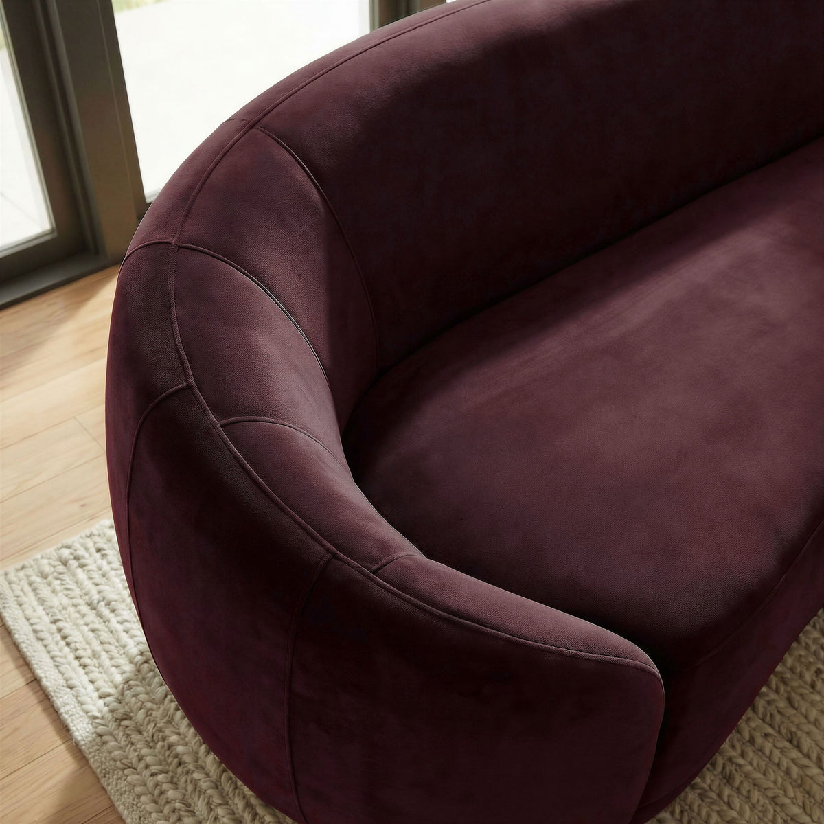 Contessa Curved Performance Velvet Sofa