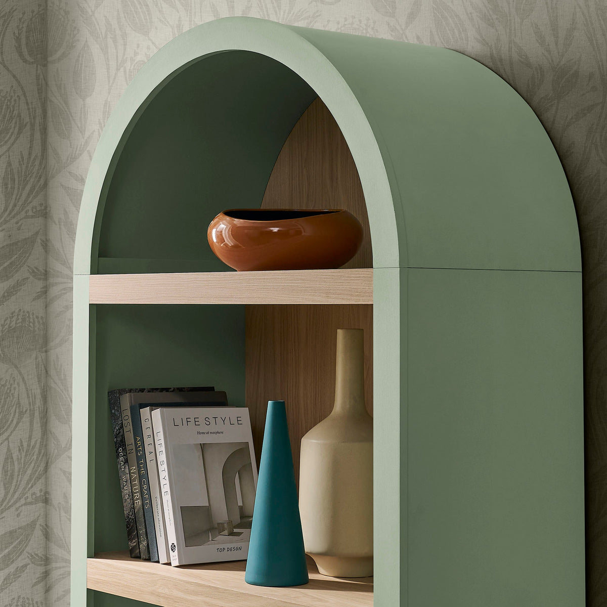 Caleb 4 Arched Display Shelf Bookcase