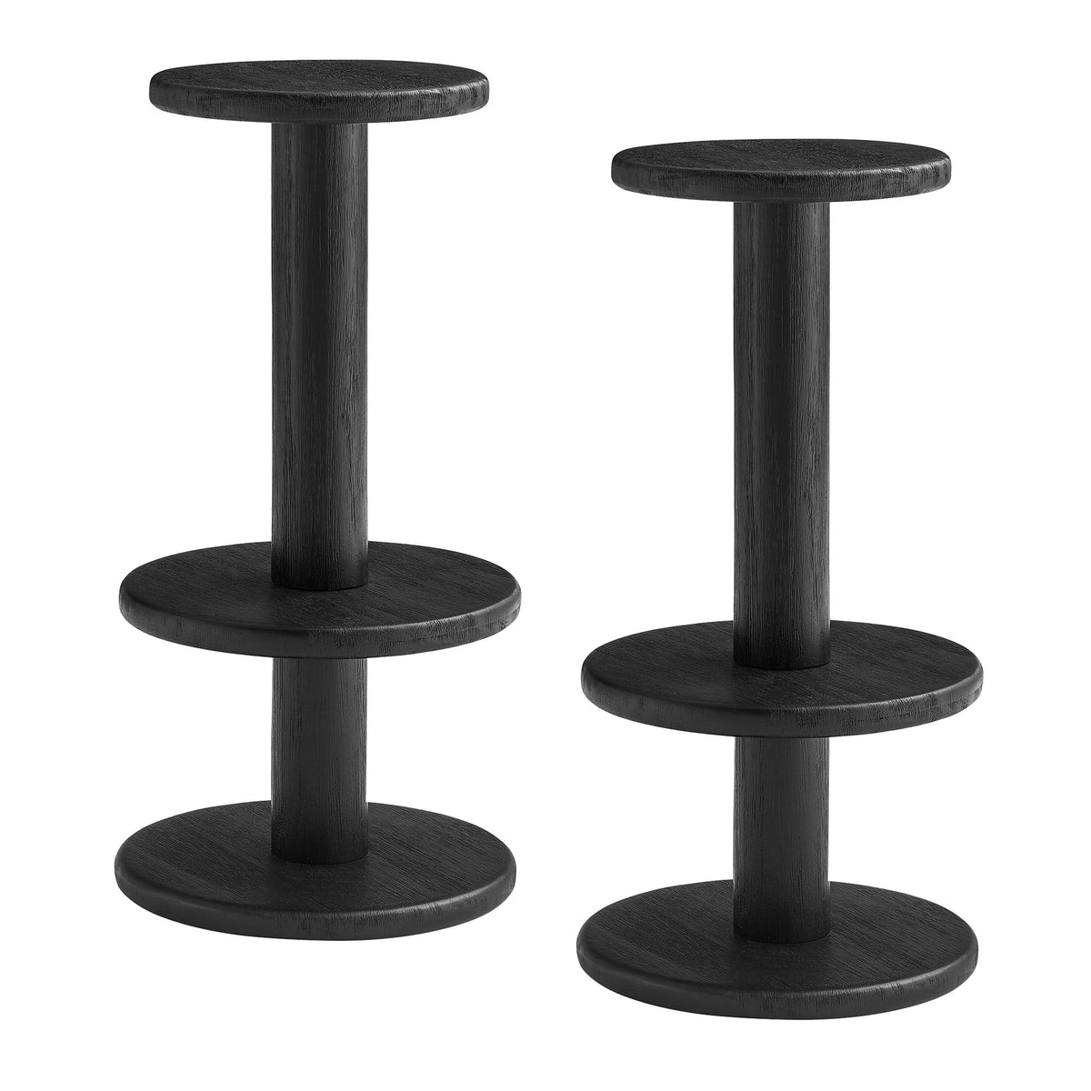 Neo 15 Inch Round Indoor - Outdoor Patio Wood Bar Stools