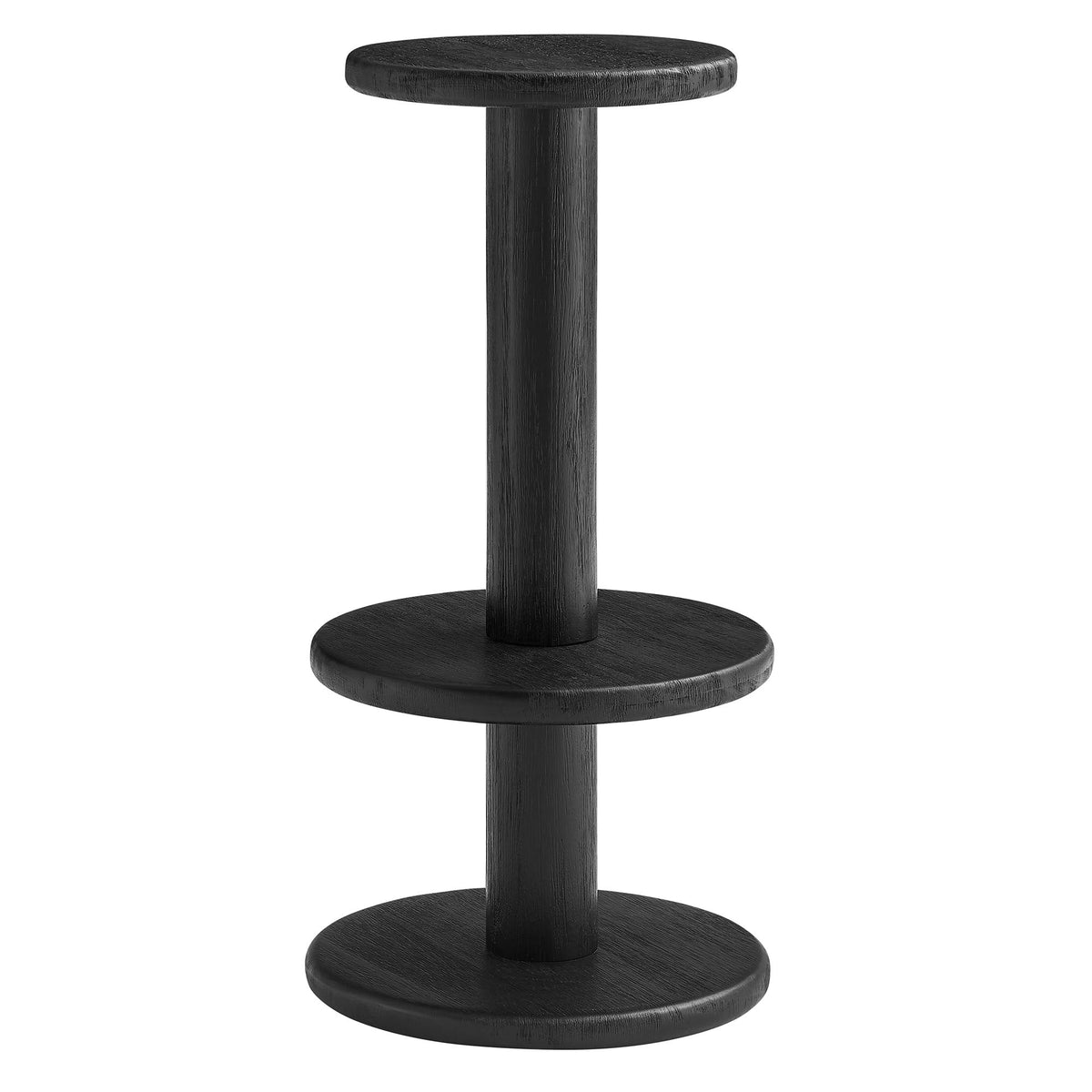 Neo 15 Inch Round Indoor - Outdoor Patio Wood Bar Stools