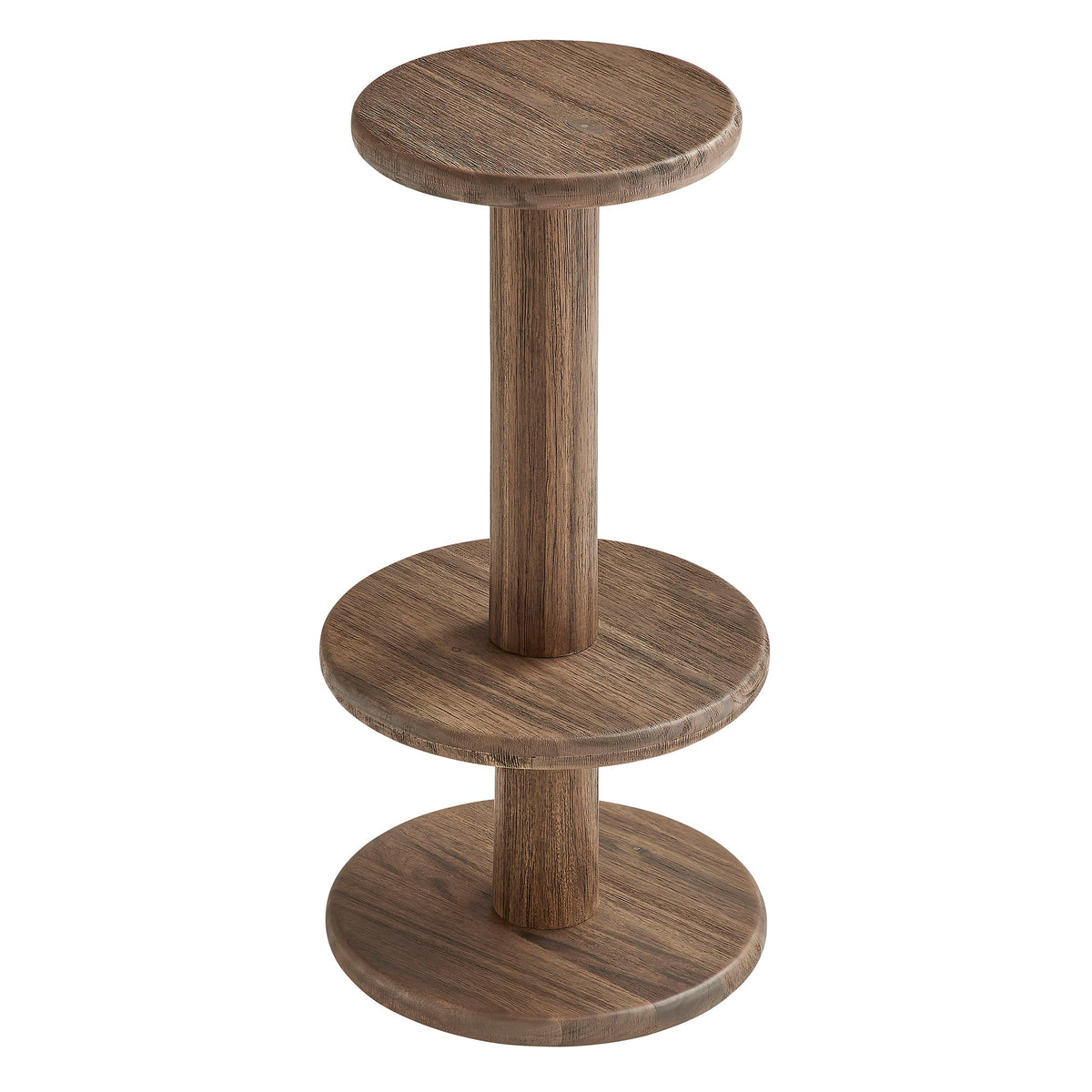 Neo 15 Inch Round Indoor - Outdoor Patio Wood Bar Stools