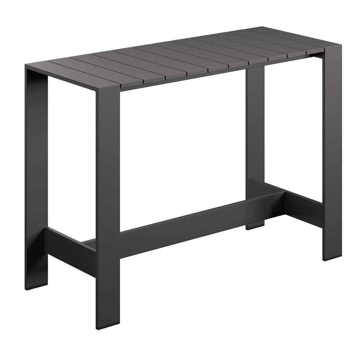 Tahoe 59 Inch Rectangle Outdoor Aluminum Bar Table - view 1
