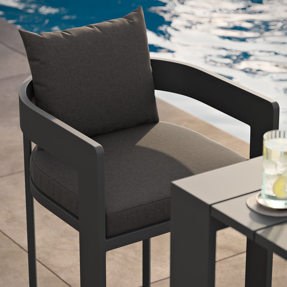 Tahoe Outdoor Patio Aluminum Bar Chair