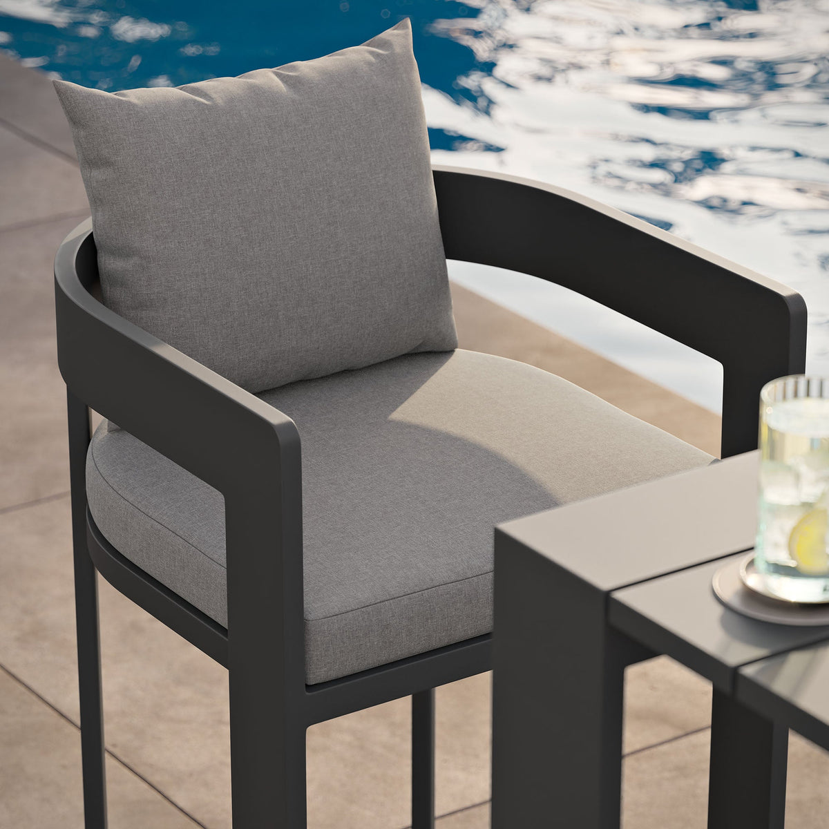 Tahoe Outdoor Patio Aluminum Bar Chair