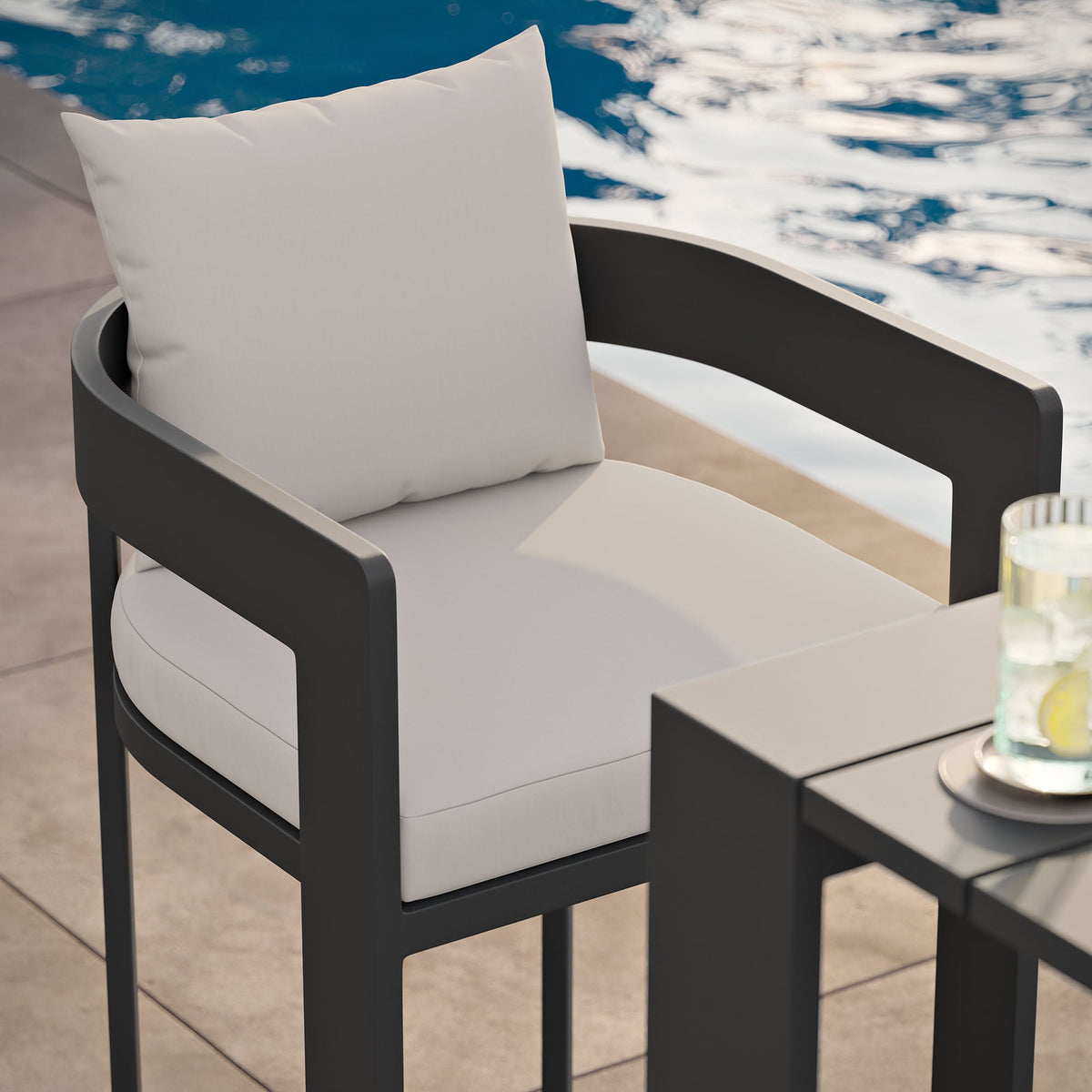 Tahoe Outdoor Patio Aluminum Bar Chair