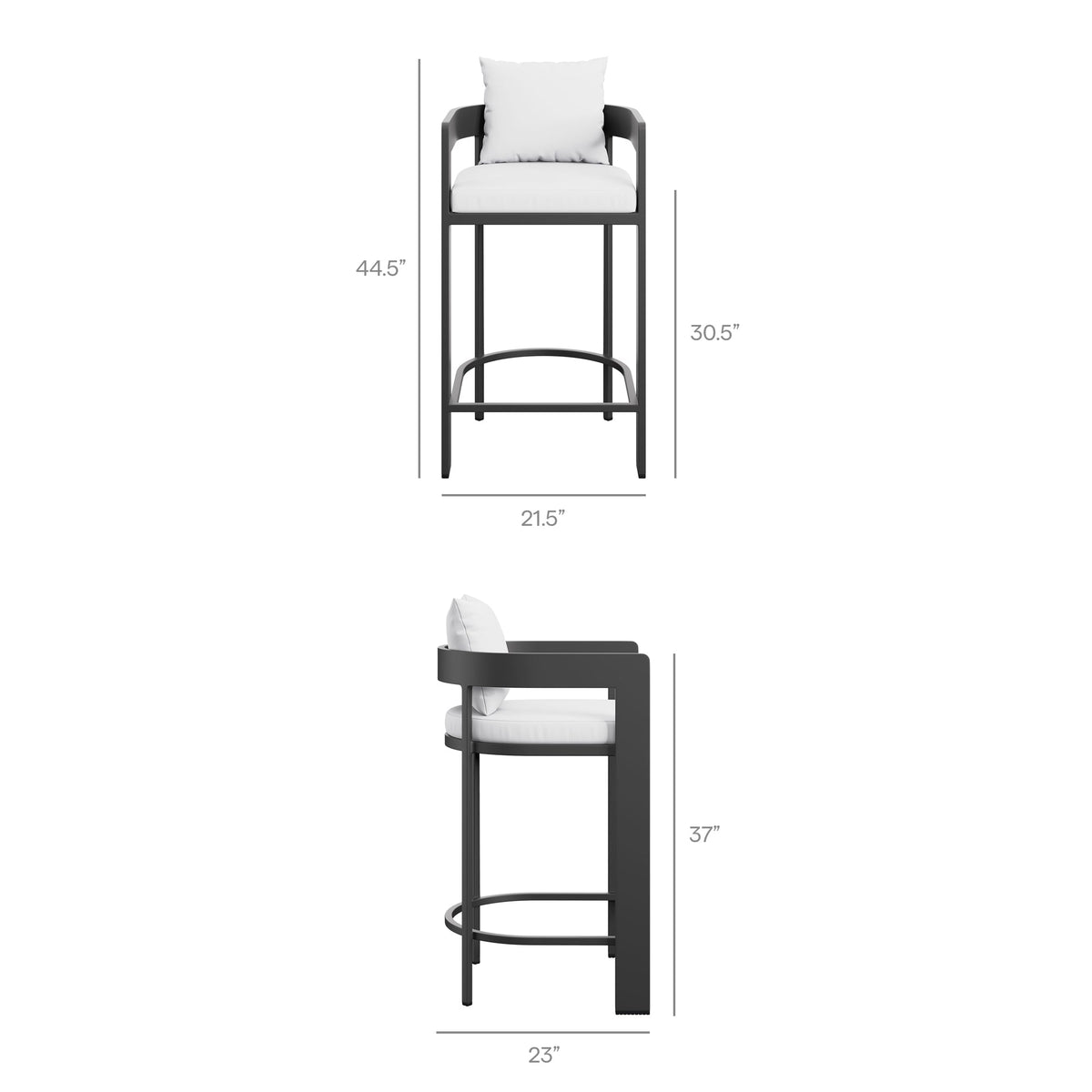 Tahoe Outdoor Patio Aluminum Bar Chair