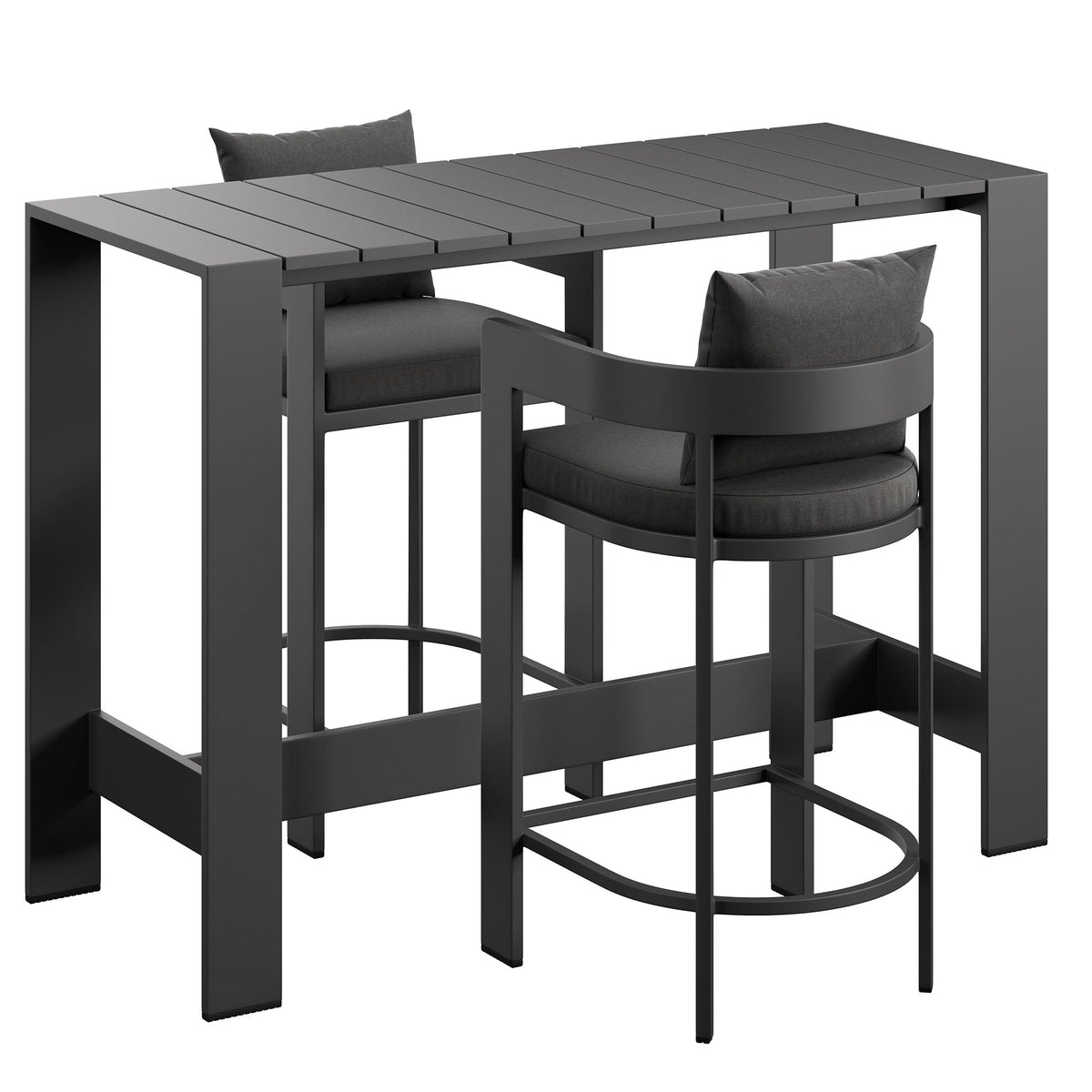 Tahoe 3-Piece Outdoor Aluminum Bar Table Set