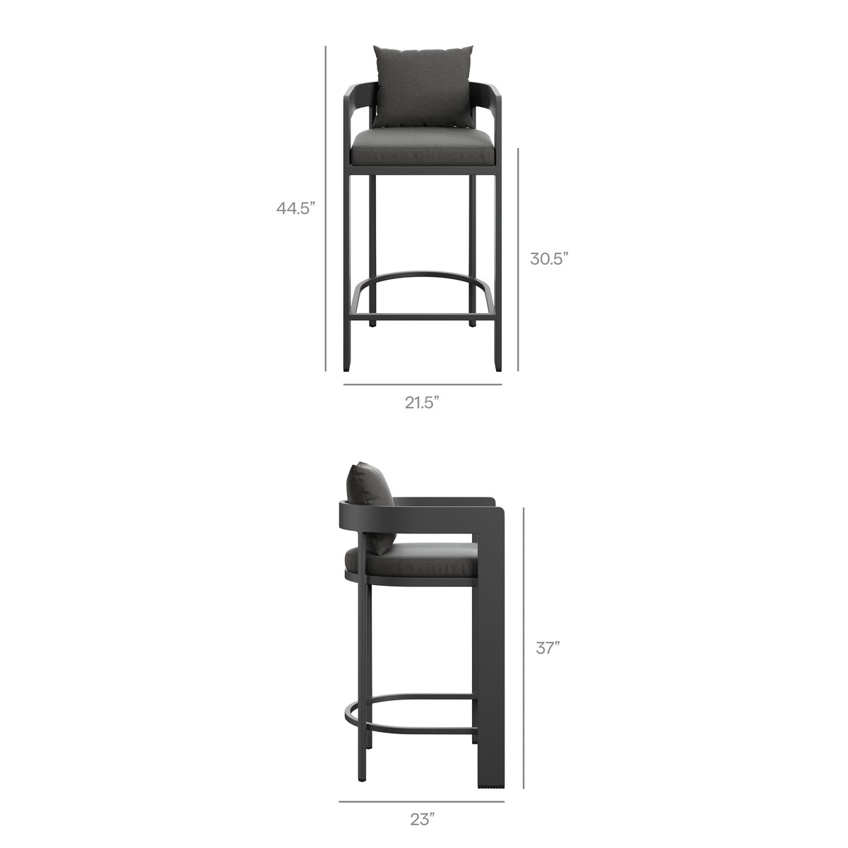 Tahoe 3-Piece Outdoor Aluminum Bar Table Set