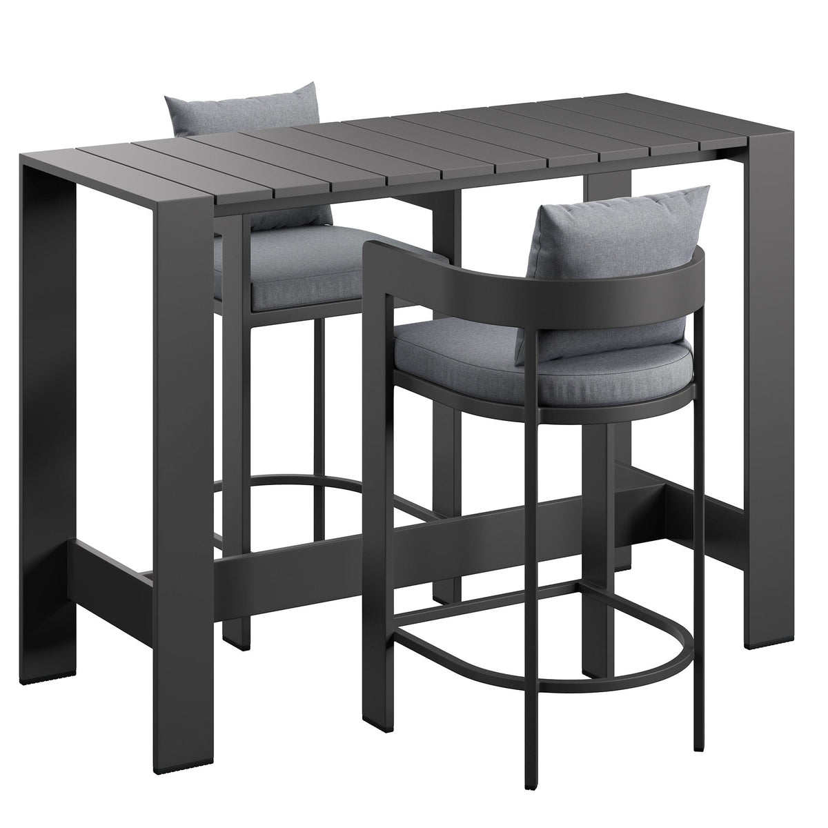Tahoe 3-Piece Outdoor Aluminum Bar Table Set