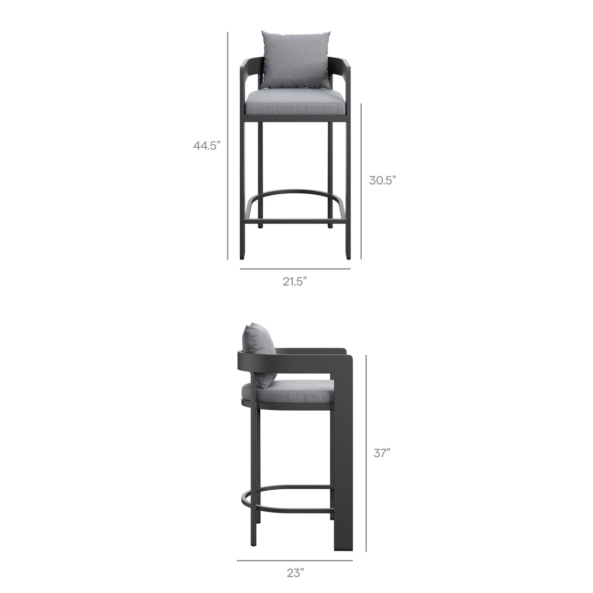 Tahoe 3-Piece Outdoor Aluminum Bar Table Set
