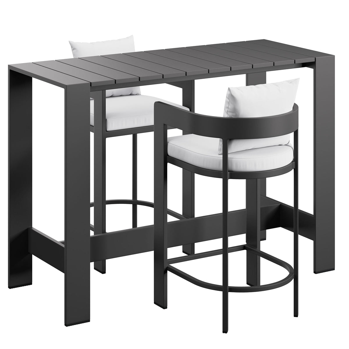 Tahoe 3-Piece Outdoor Aluminum Bar Table Set