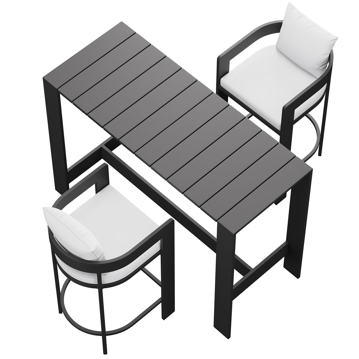 Tahoe 3-Piece Outdoor Aluminum Bar Table Set