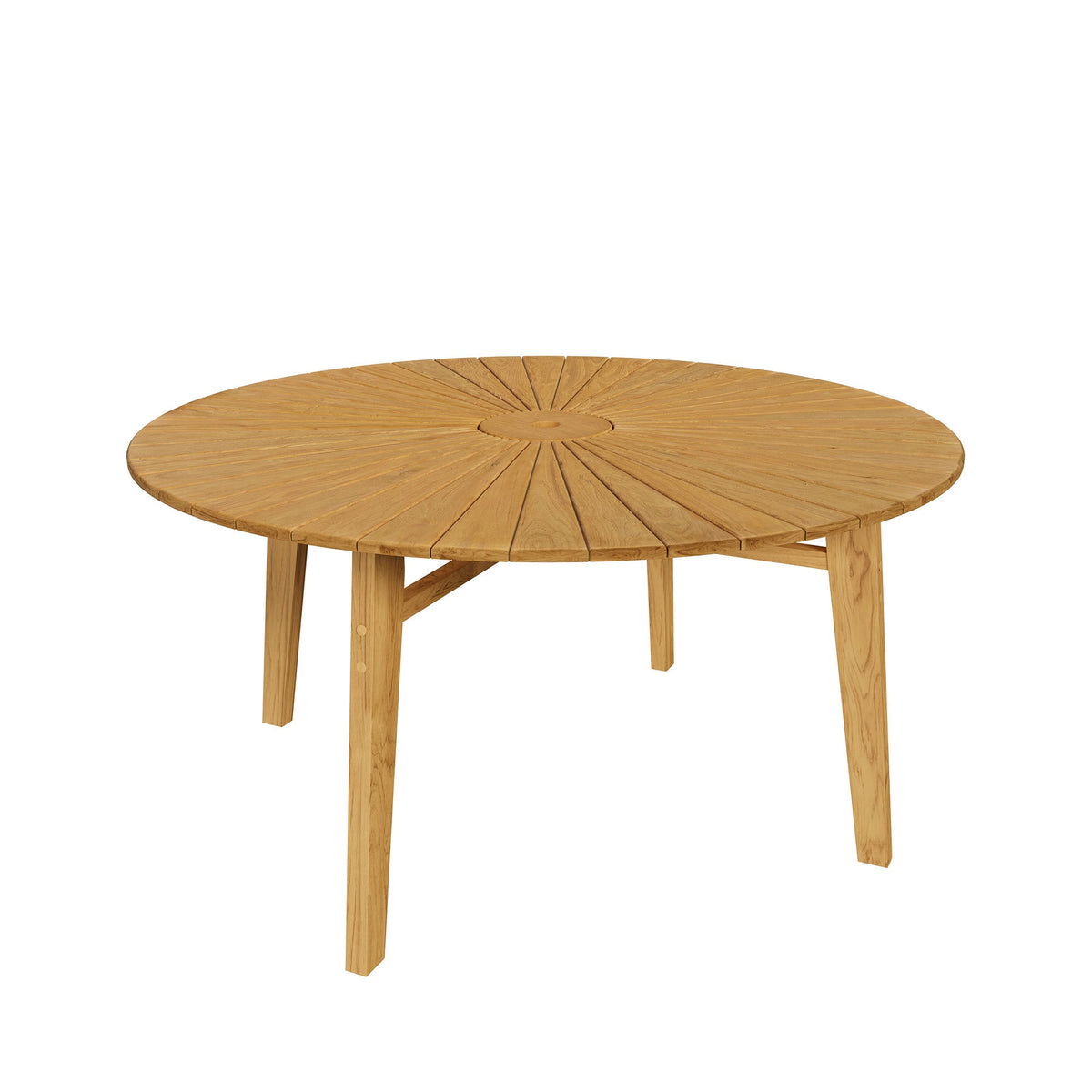 Cielo 59" Sunburst Outdoor Teak Dining Table