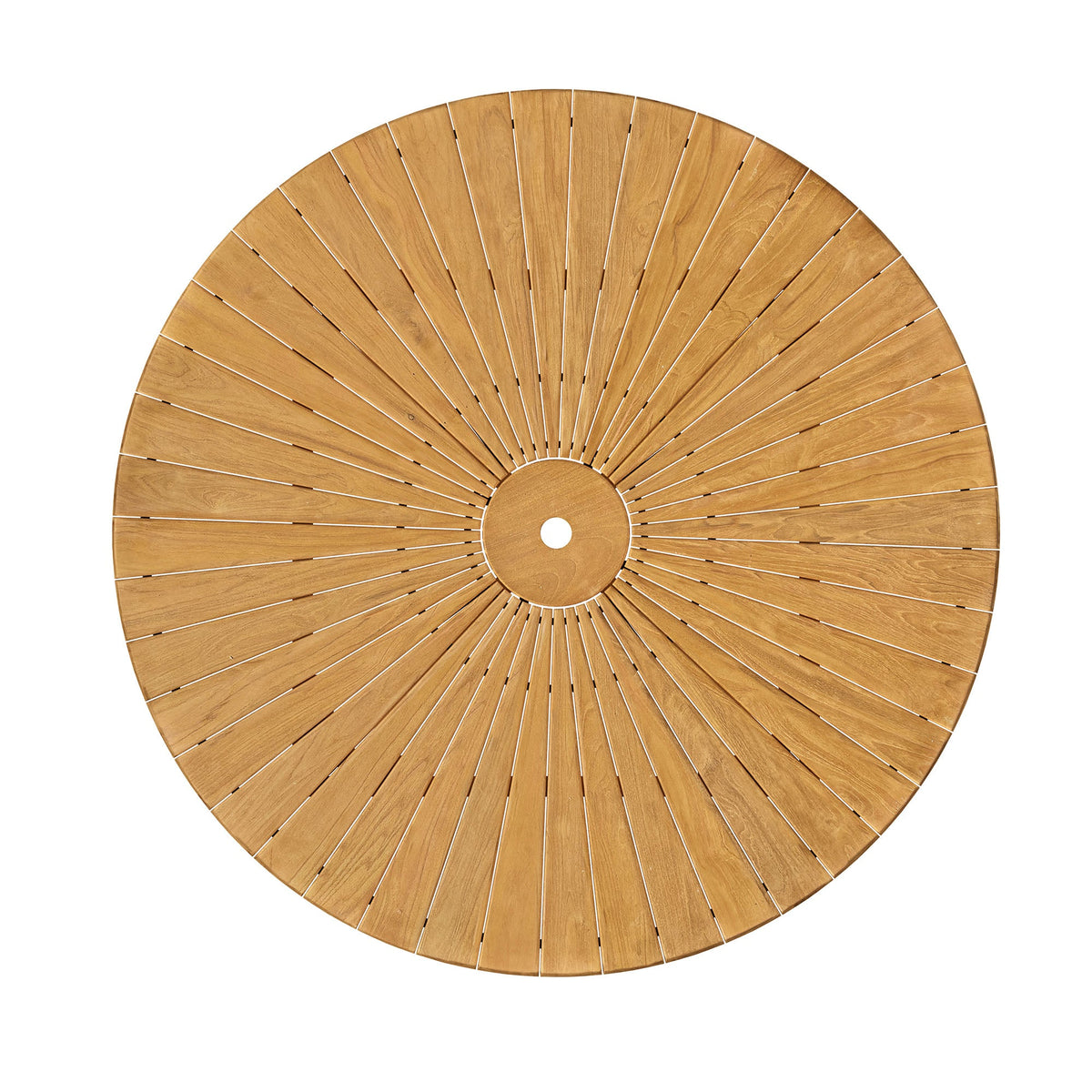Cielo 59" Sunburst Outdoor Teak Dining Table