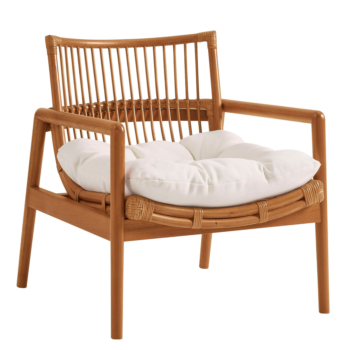 Tula Wood Rattan Lounge Chair