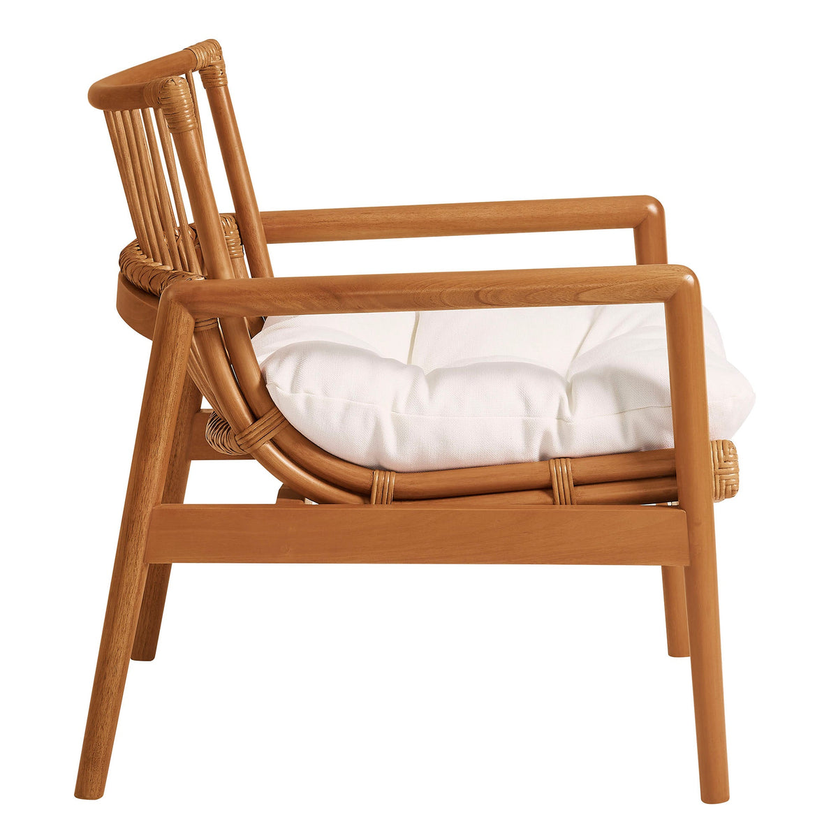 Tula Wood Rattan Lounge Chair