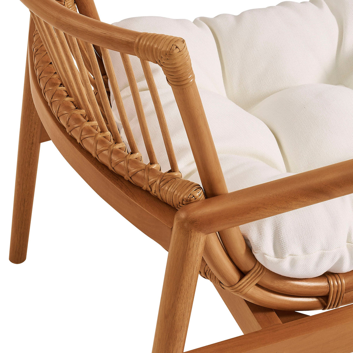 Tula Wood Rattan Lounge Chair