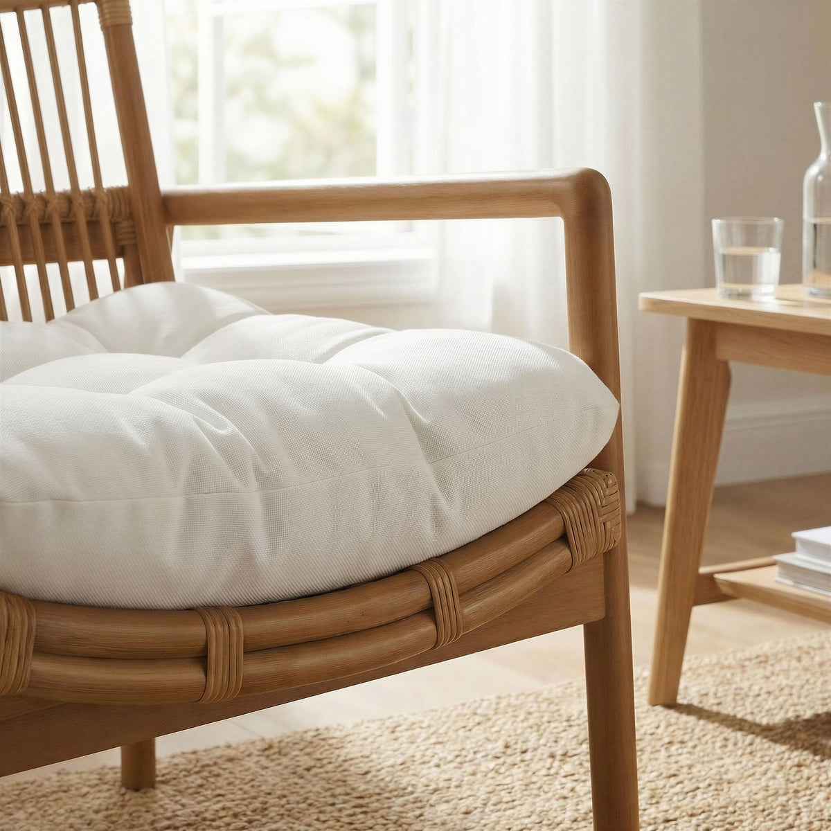 Tula Wood Rattan Lounge Chair