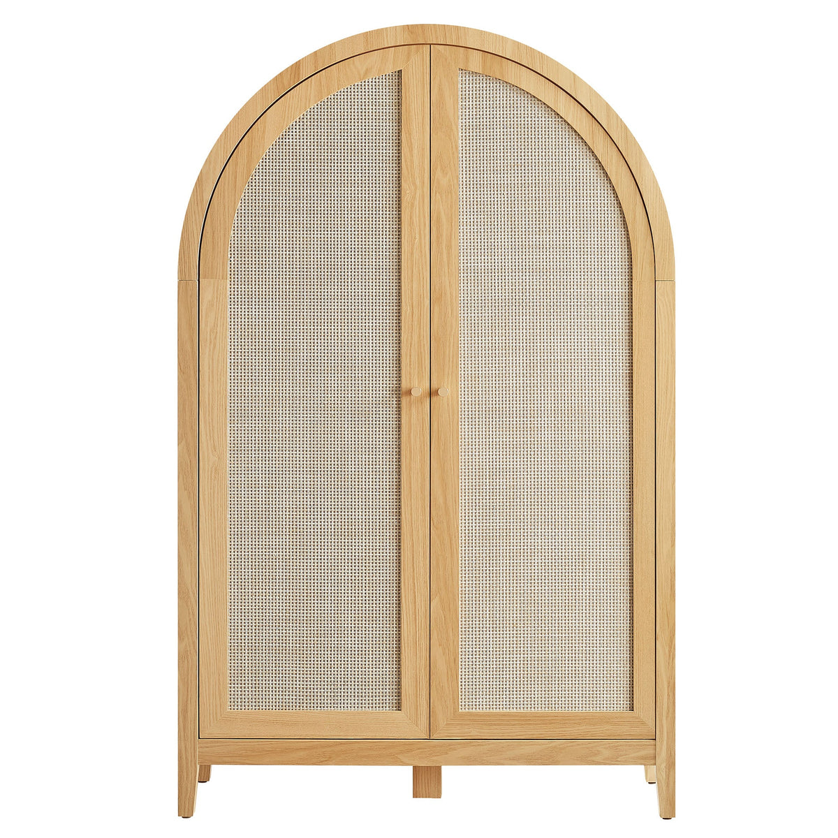 Calista 63 Inch Arched Storage Cabinet With Folding Desk - view 3
