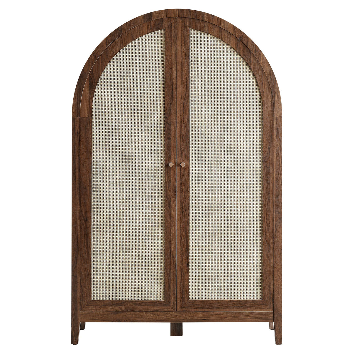 Calista 63 Inch Arched Storage Cabinet With Folding Desk - view 4
