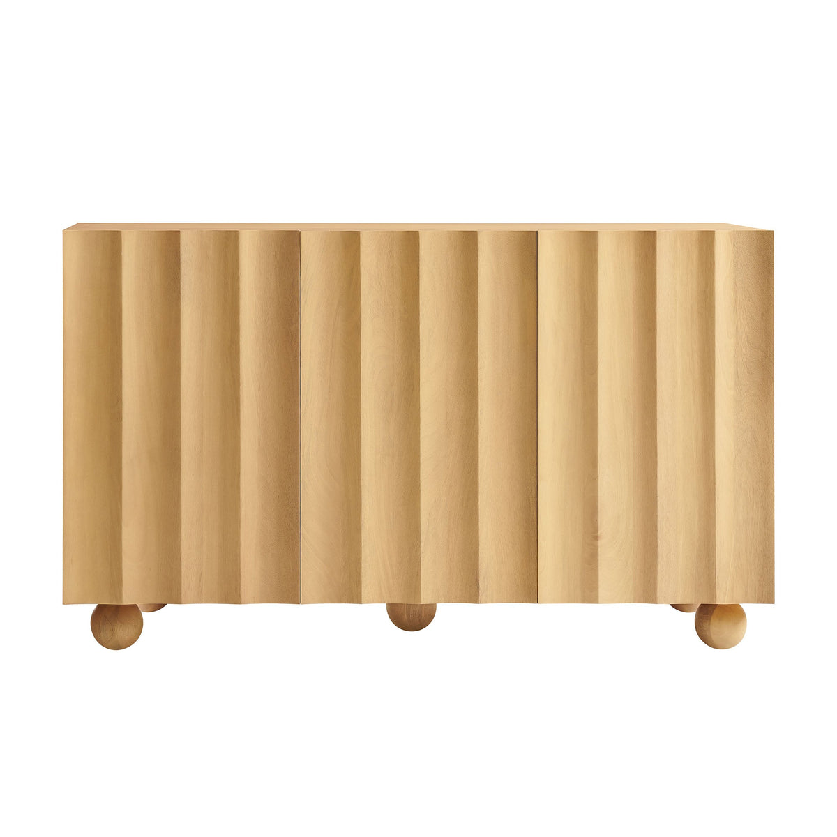 Sorren 54 Inch Scalloped Mango Wood