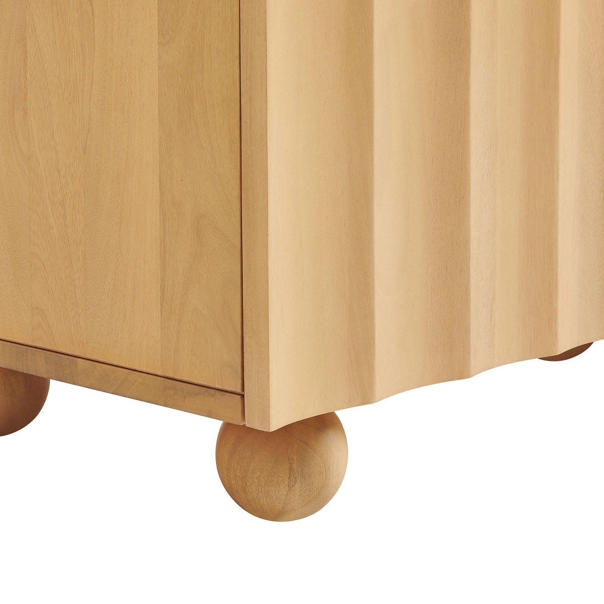 Sorren 54 Inch Scalloped Mango Wood