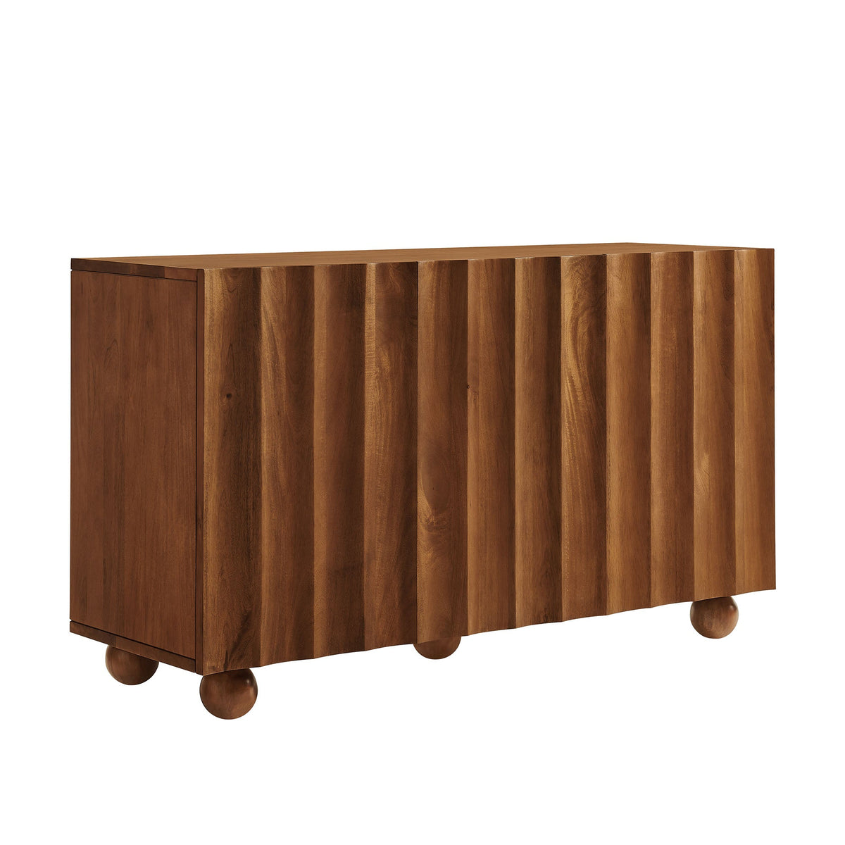 Sorren 54 Inch Scalloped Mango Wood