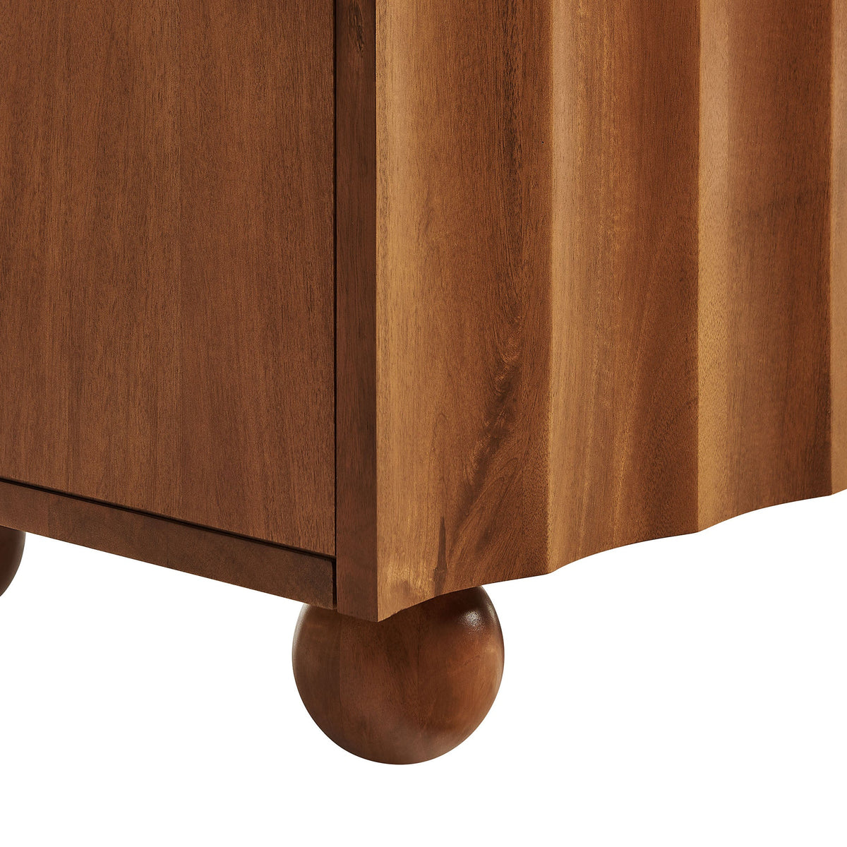 Sorren 54 Inch Scalloped Mango Wood