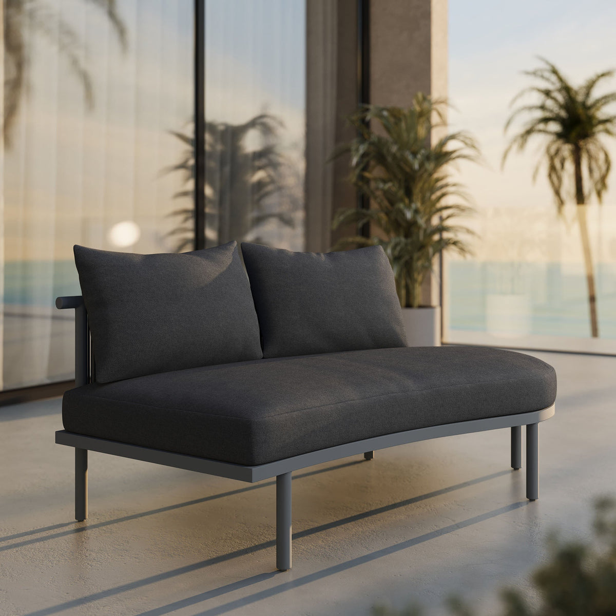 Porta Right-Arm Facing Outdoor Aluminum Modular Piece