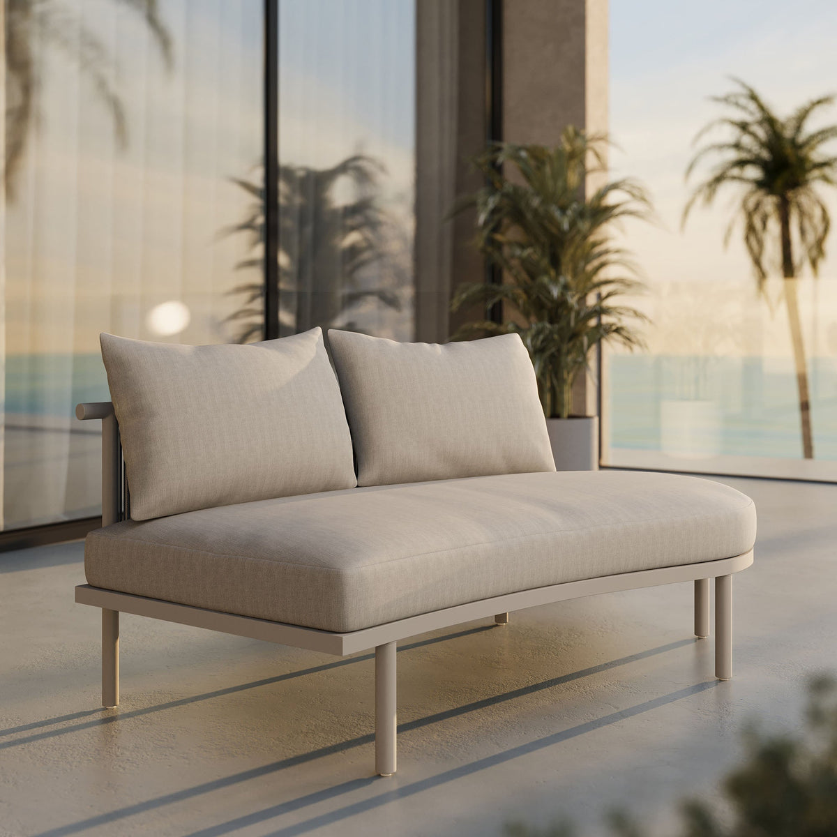 Porta Right-Arm Facing Outdoor Aluminum Modular Piece