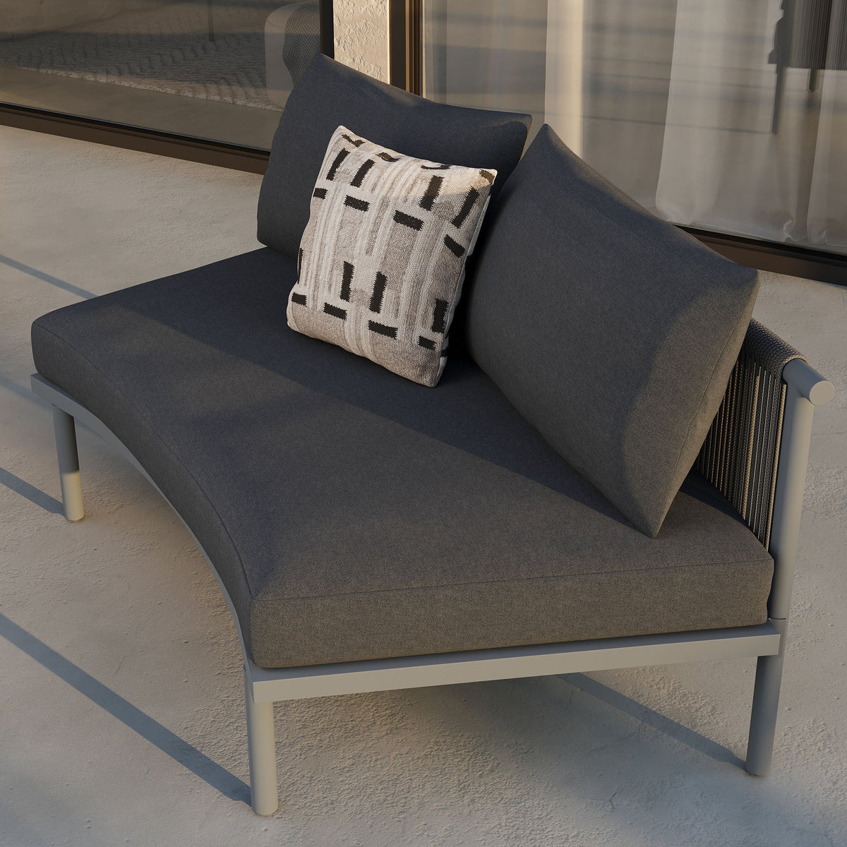 Porta Armless Outdoor Aluminum Modular Piece