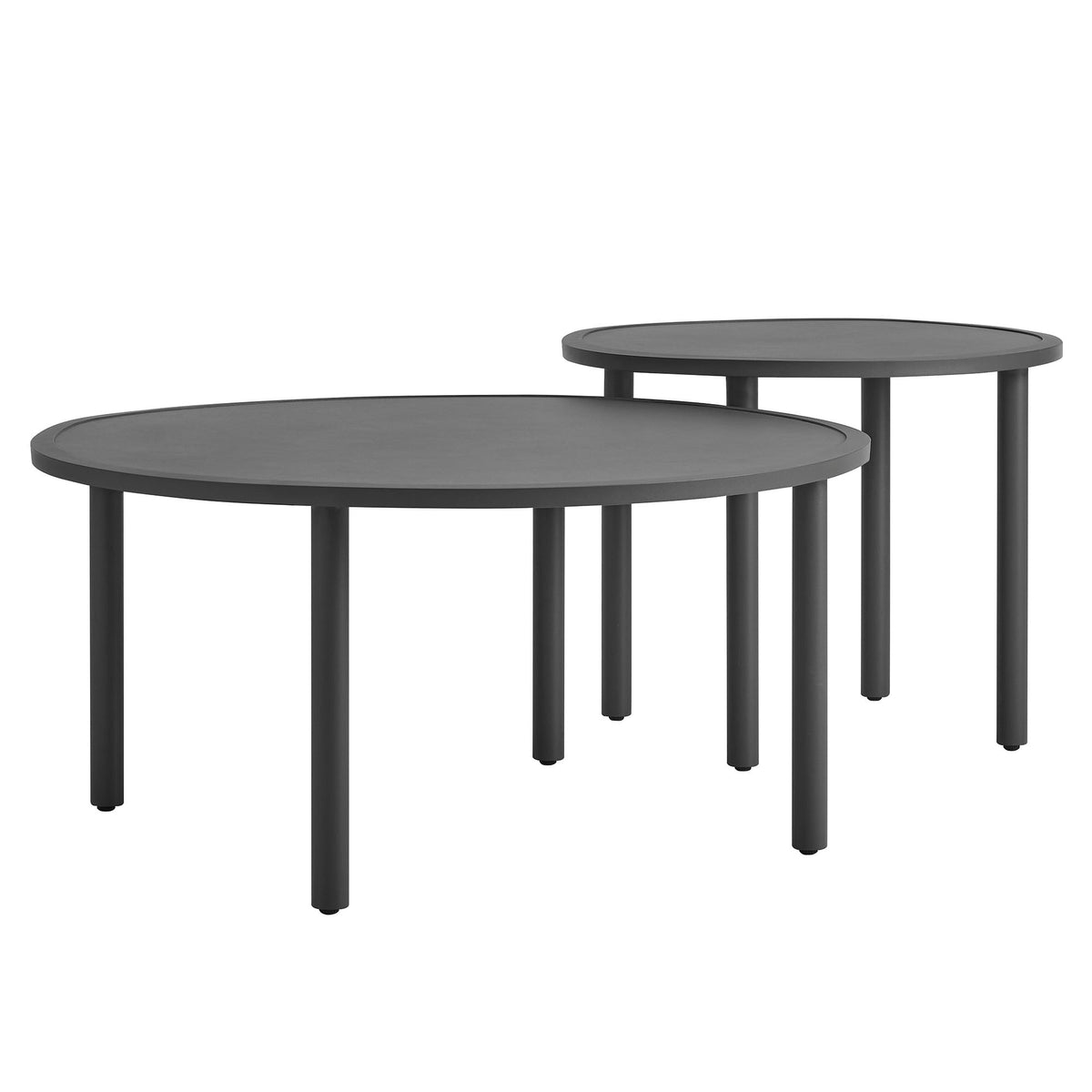 Porta 2 Piece Nesting Outdoor Aluminum Coffee Table Set