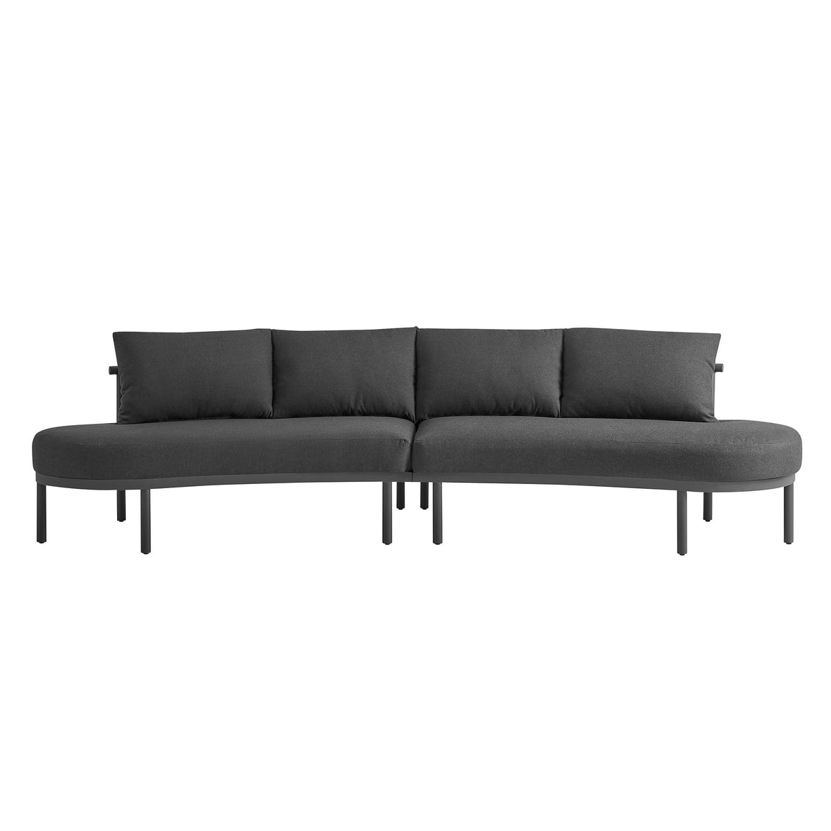 Porta 2 Piece Outdoor Aluminum Modular Sofa