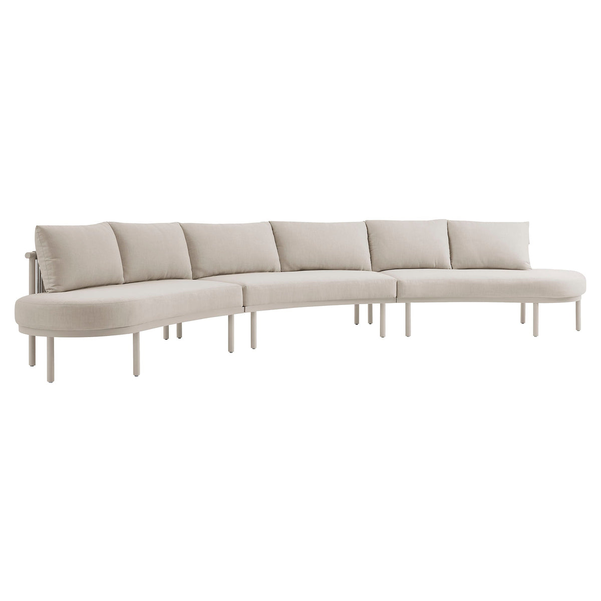 Porta 3 Piece Outdoor Aluminum Modular Sofa
