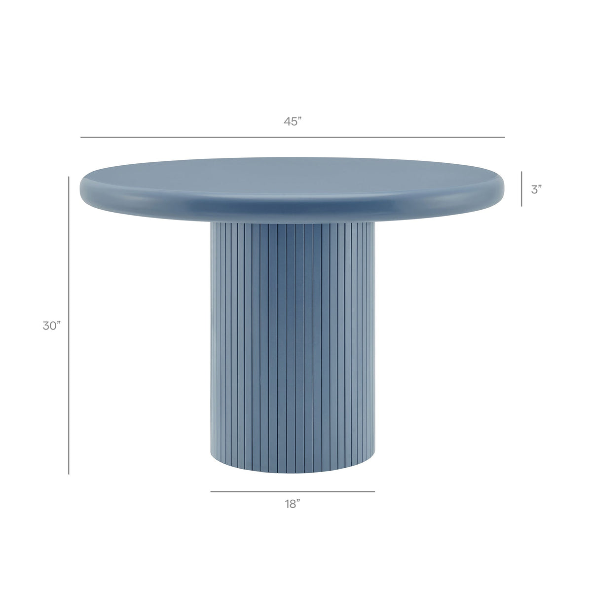 Belmonte 45 Inch Painted Wood Round Pedestal Dining Table