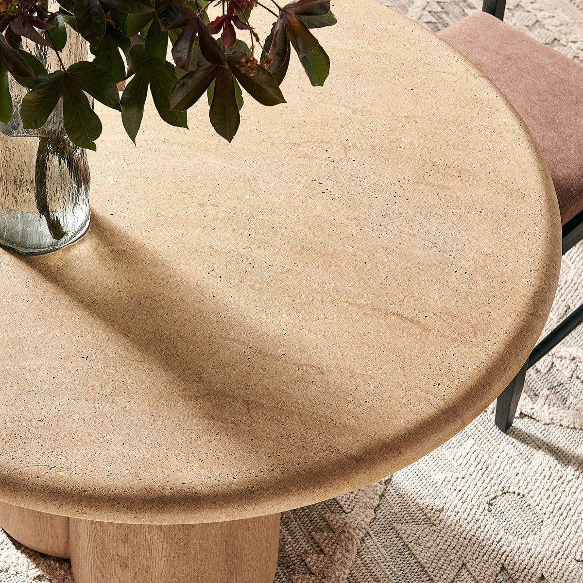 Tori 48 Inch Round Indoor and Outdoor Dining Table