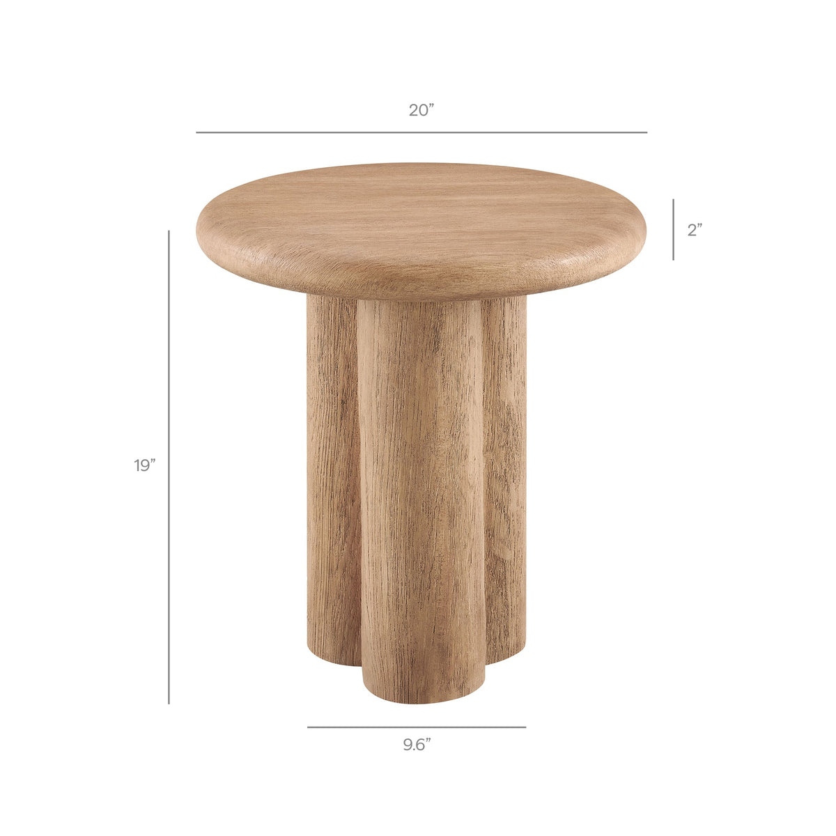 Tori 20 Inch Round Indoor and Outdoor Side Table