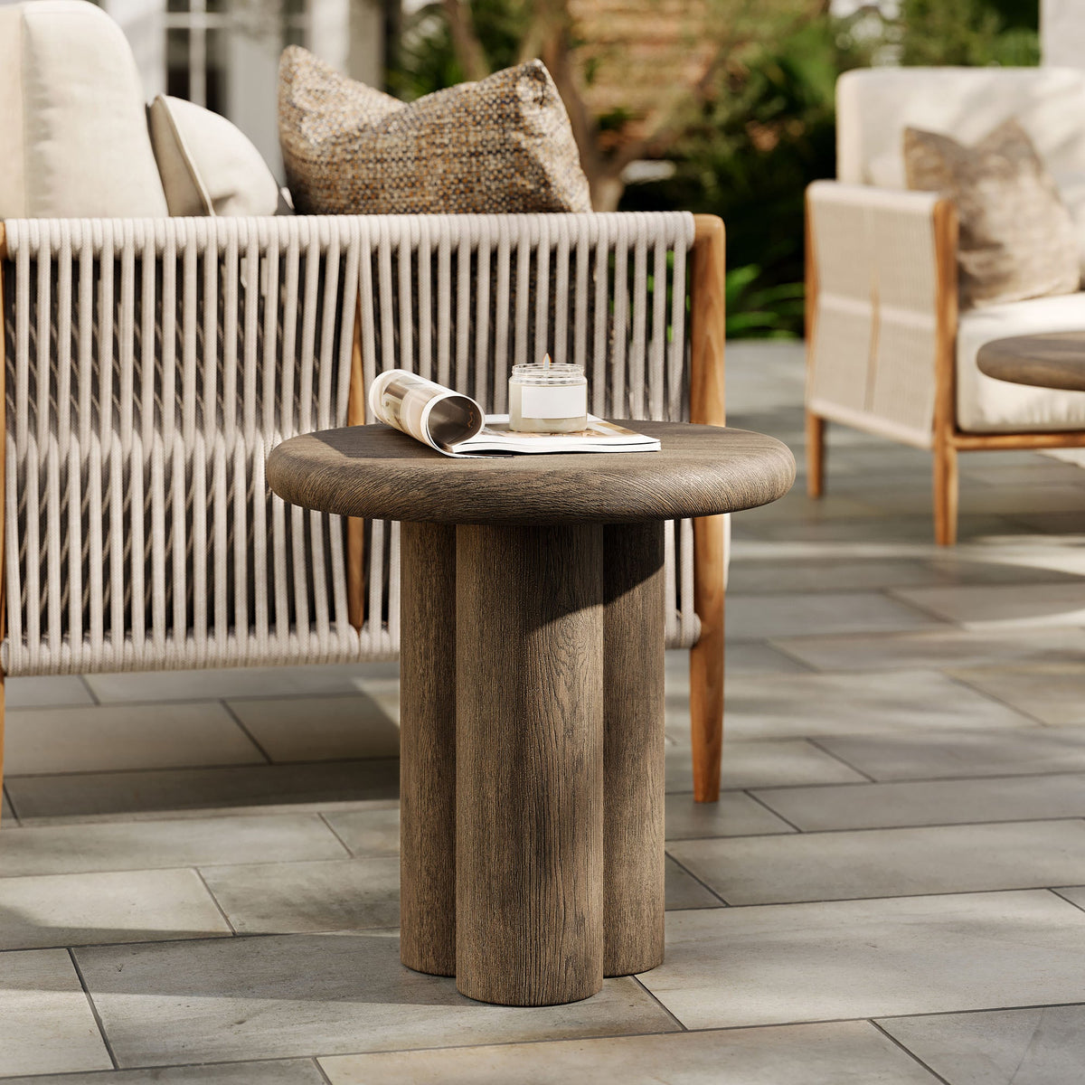 Tori 20 Inch Round Indoor and Outdoor Side Table