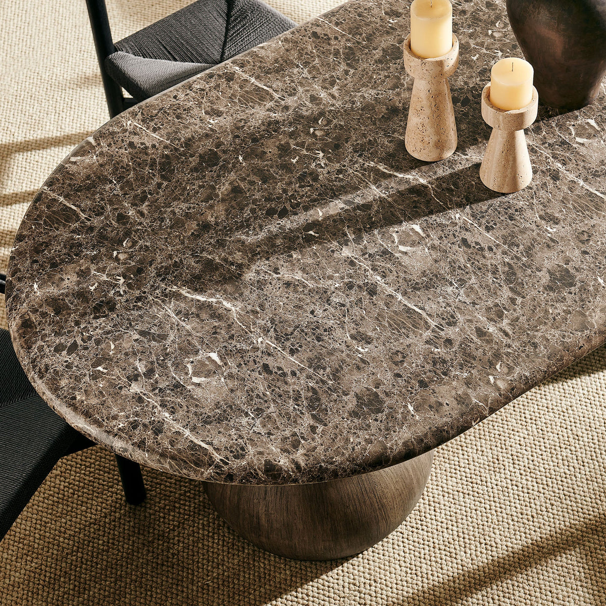 Pietra Indoor Outdoor Oval Dining Table