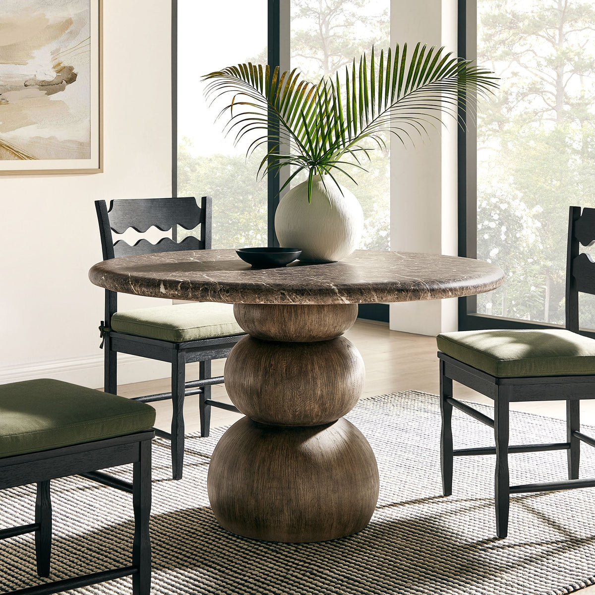 Pietra Indoor Outdoor Round Dining Table