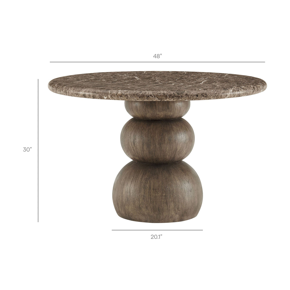 Pietra Indoor Outdoor Round Dining Table