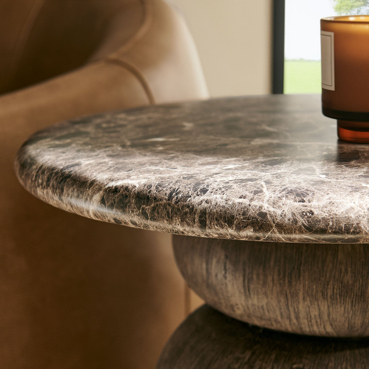Pietra Indoor Outdoor Round Side Table