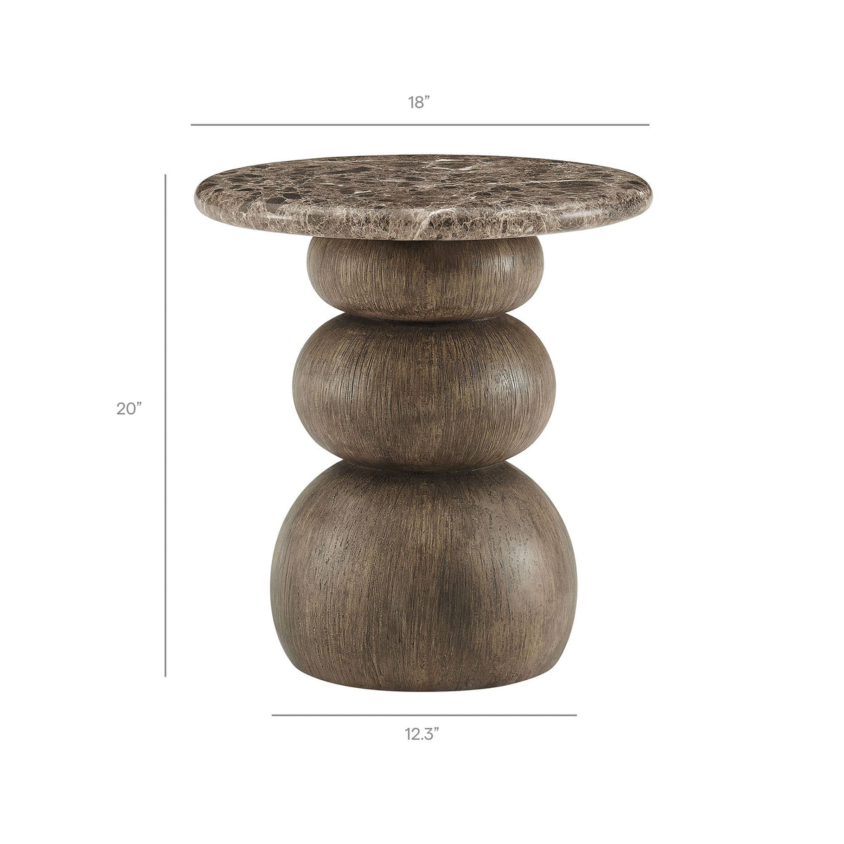 Pietra Indoor Outdoor Round Side Table
