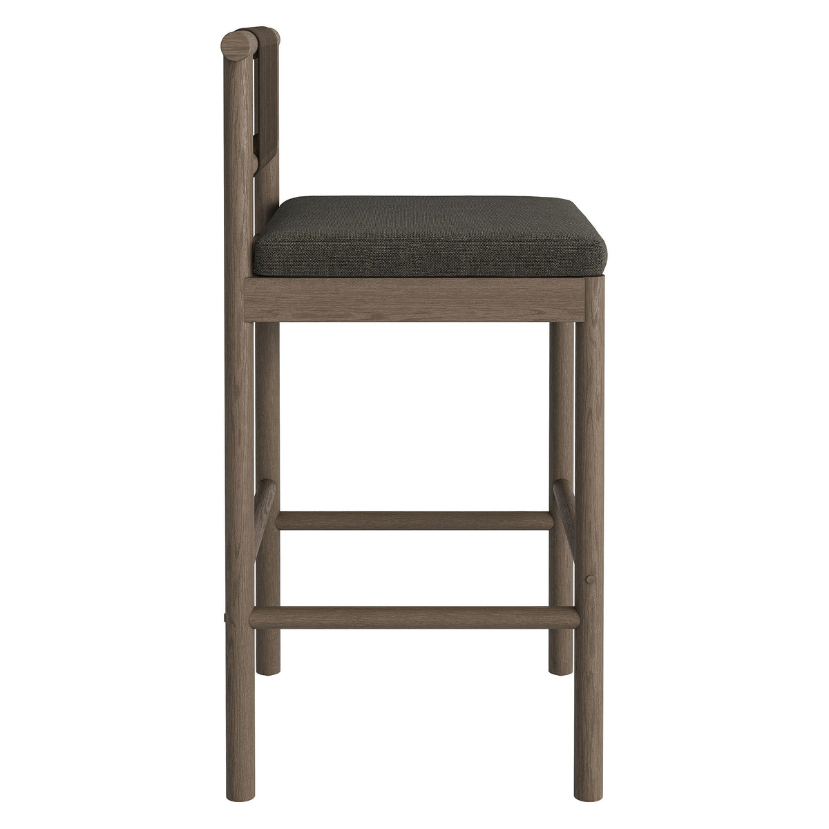 Eleni Outdoor Teak Wood Bar Stools Set of 2