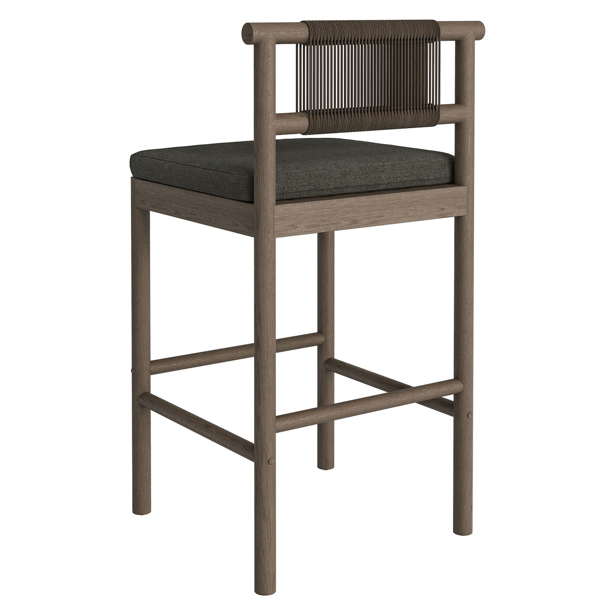 Eleni Outdoor Teak Wood Bar Stools Set of 2